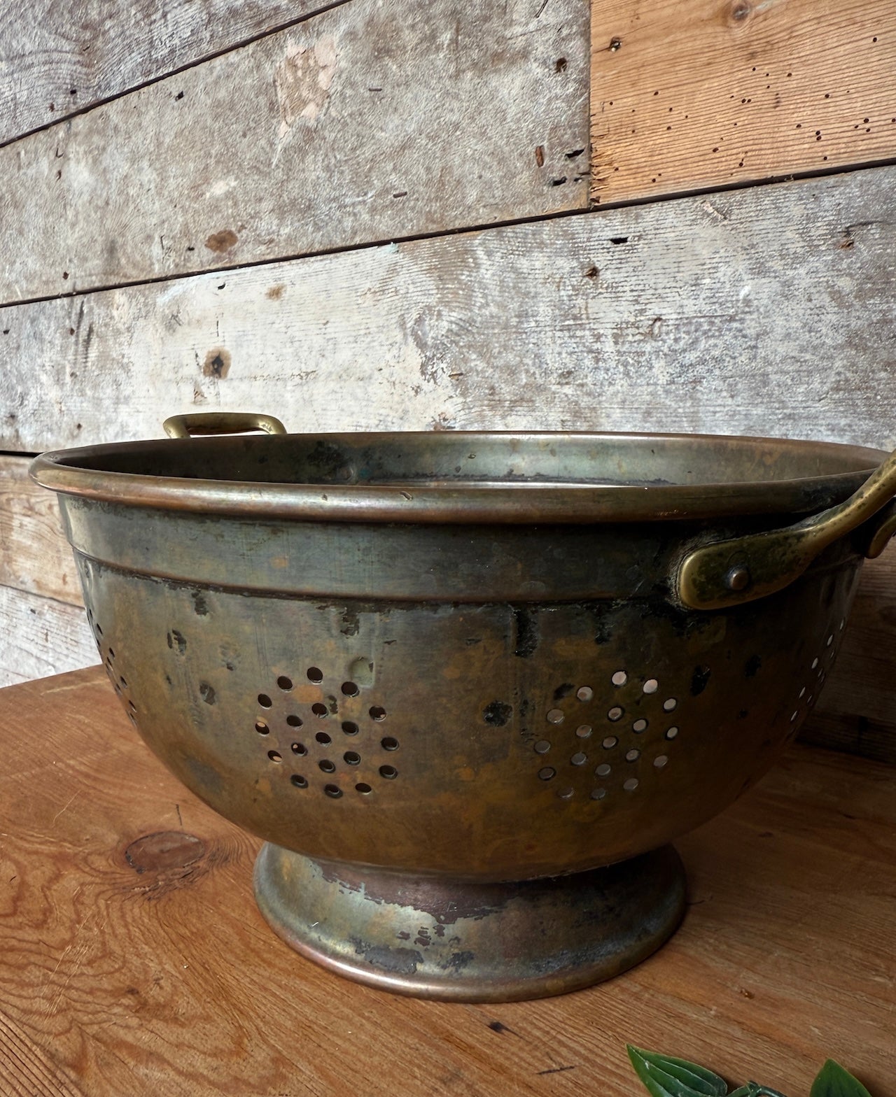 Vintage copper colander