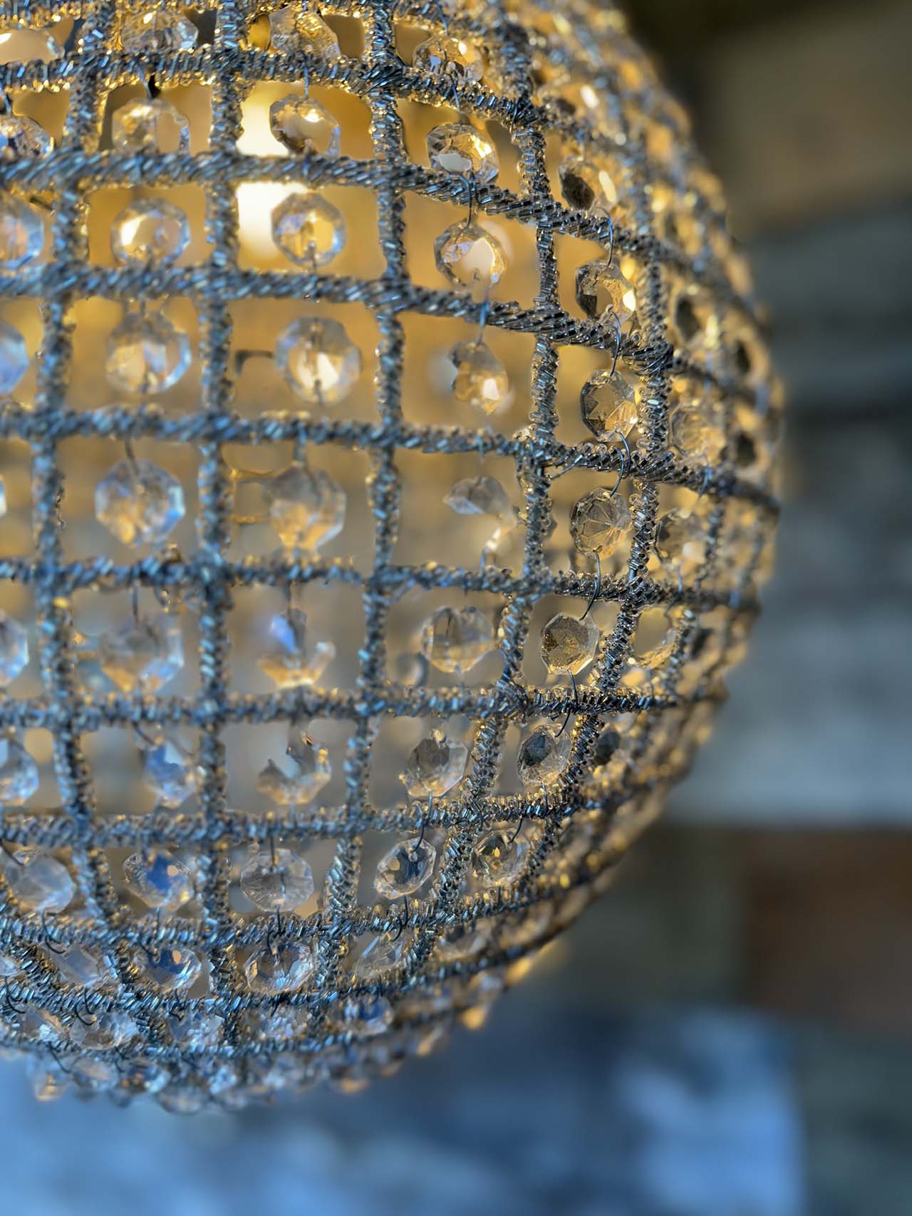 Beautiful medium pear shaped chandelier