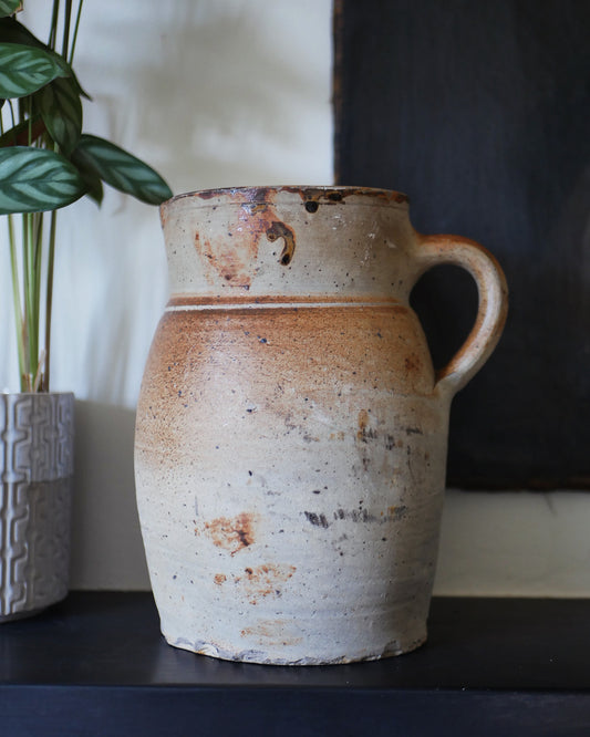Large Antique French Earthenware Jug