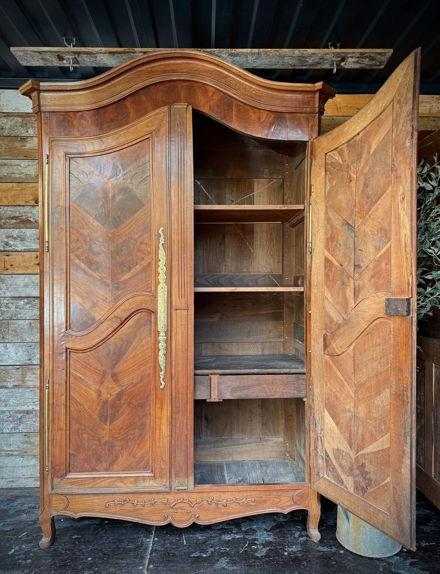 Imposing Antique French cherrywood armoire