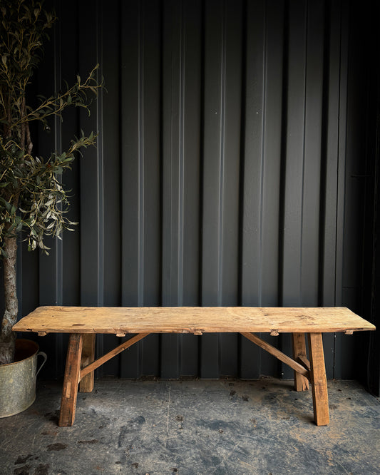 Lovely wide rustic bench