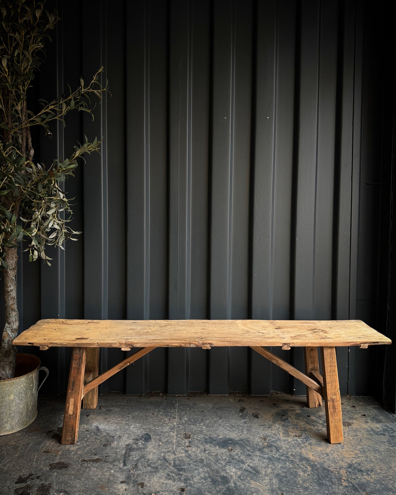 Lovely wide rustic bench