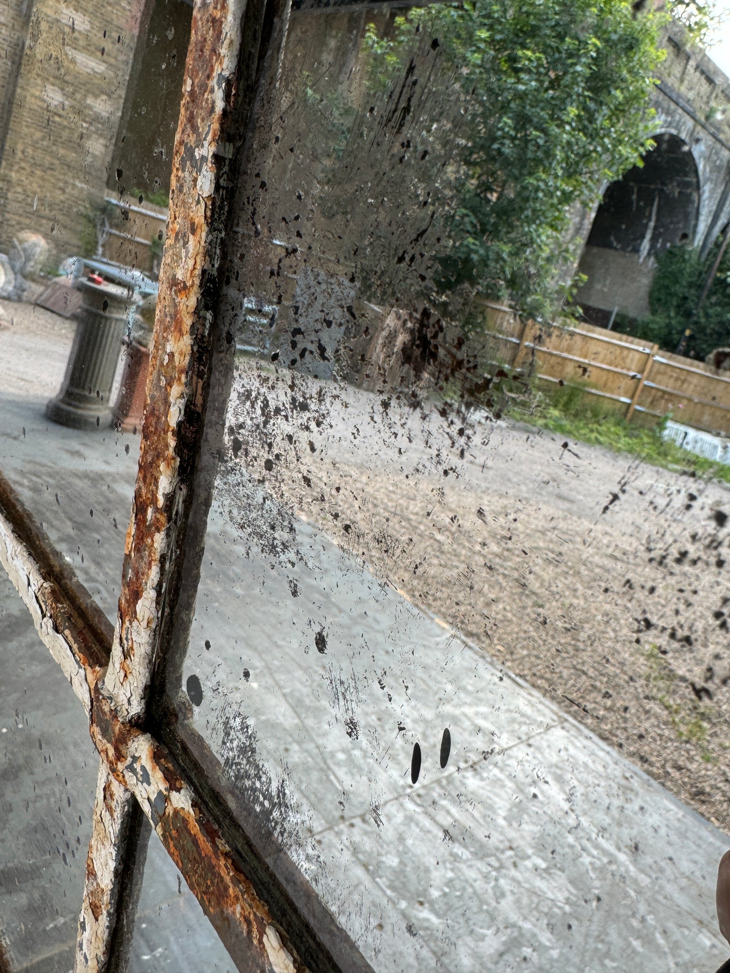 Fabulously foxed crittall mirror