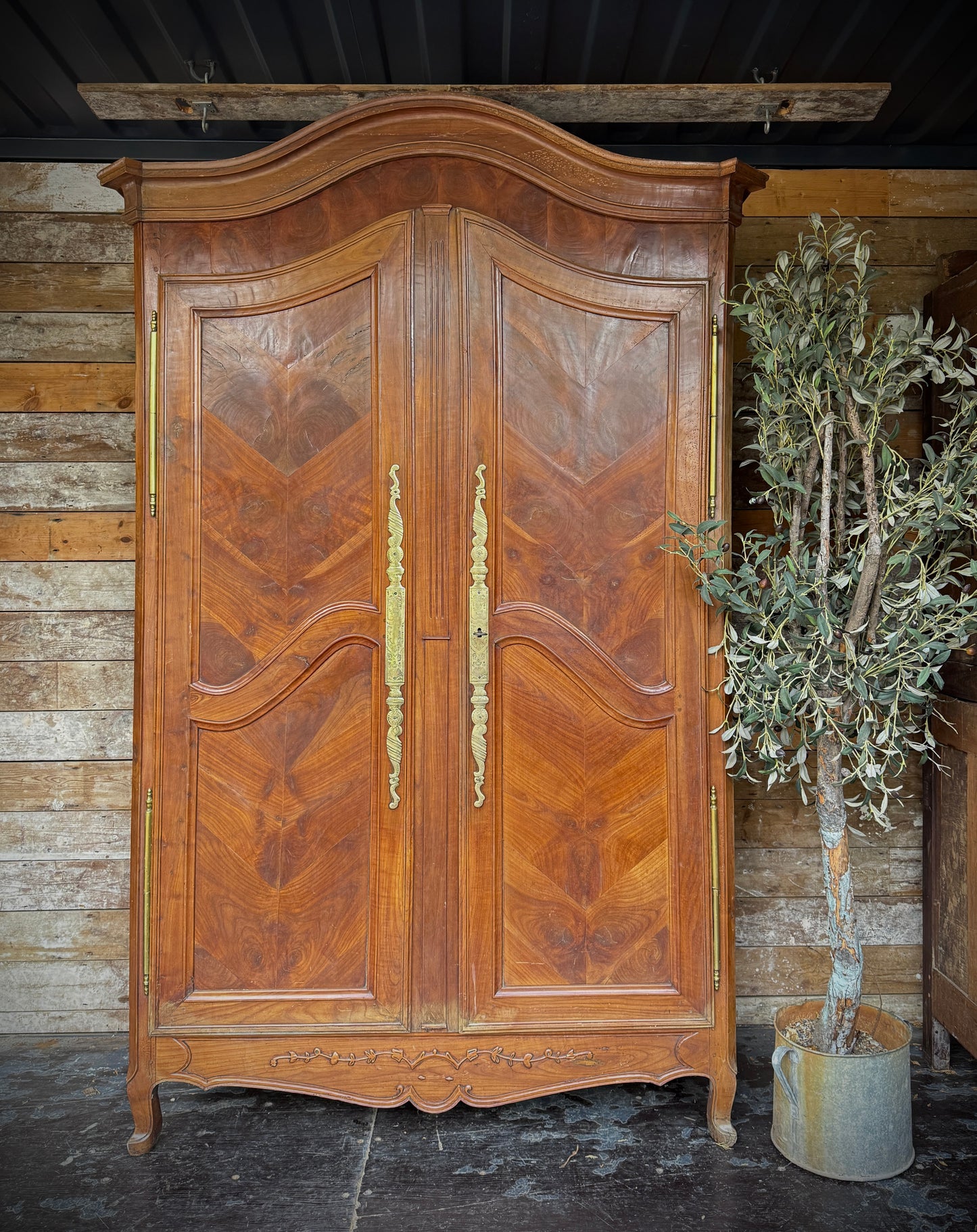 Imposing Antique French cherrywood armoire