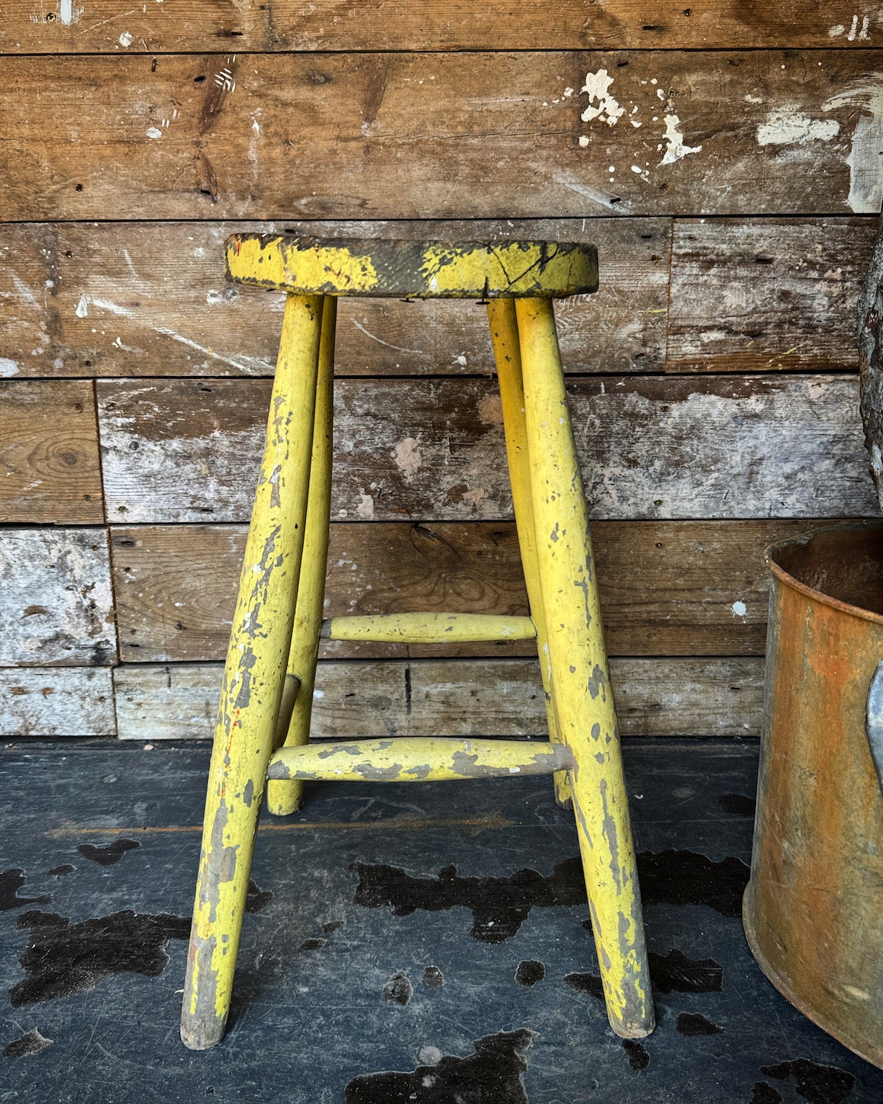 Rustic artists stool