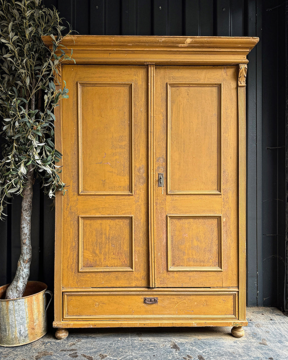 The Rustic Mustard Cupboard / Wardrobe – A Hundred Stories