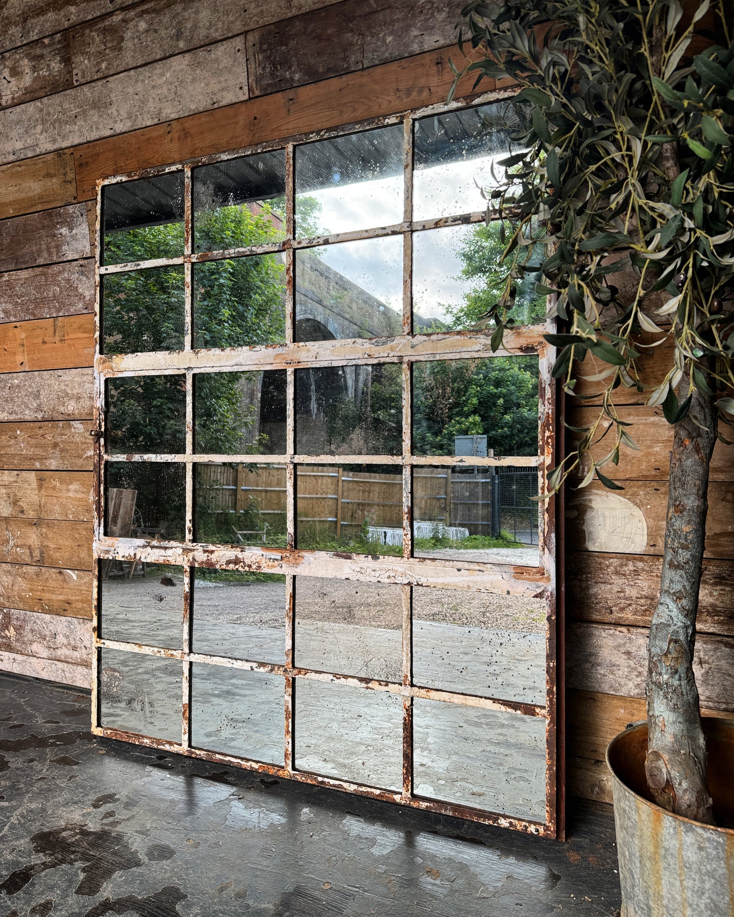 Fabulously foxed crittall mirror