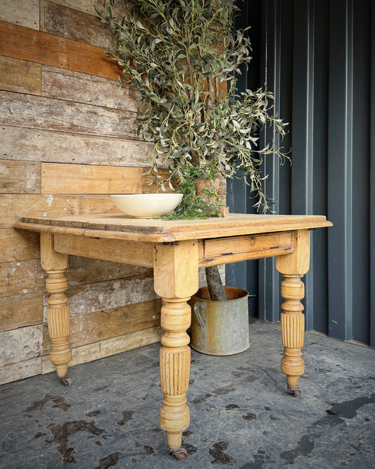 Rustic old pine table