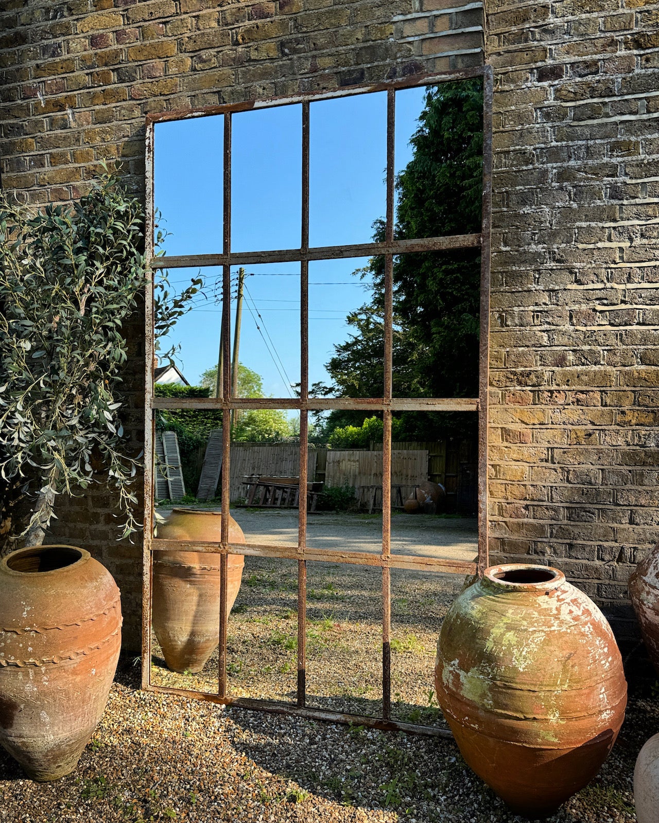 Fabulous industrial crittall mirrored window frame