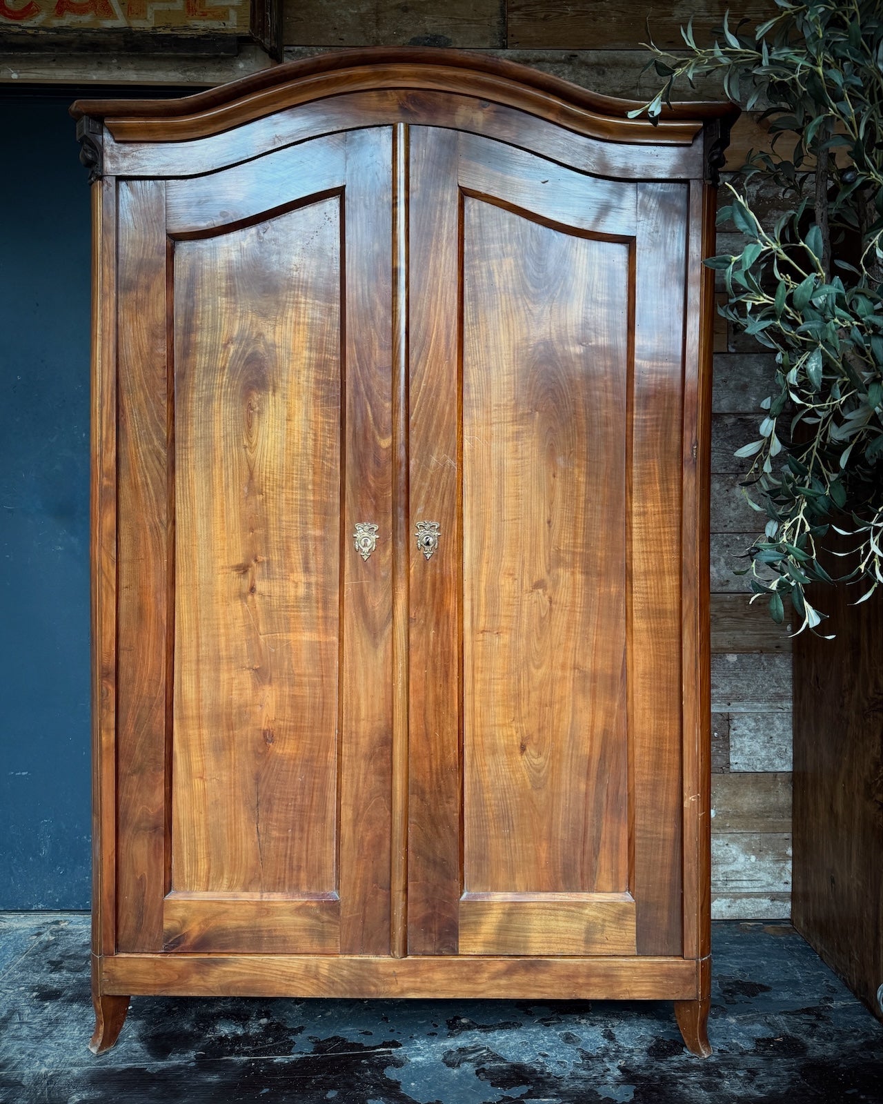 Handsome vintage French wardrobe / armoire