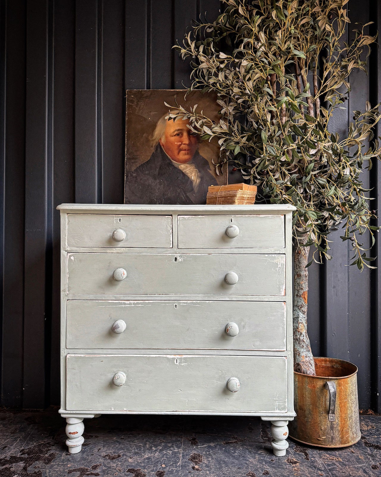 Gorgeous handpainted Victorian chest of drawers