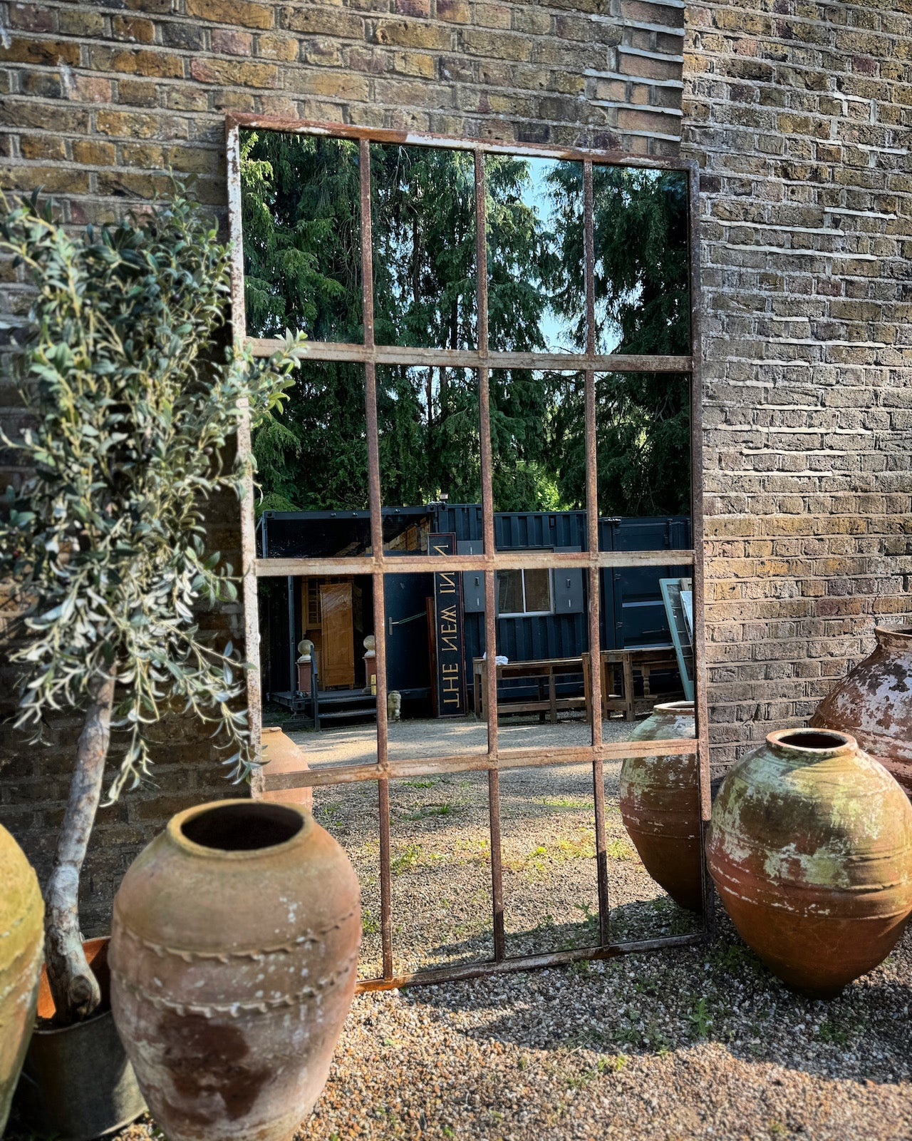 Fabulous industrial crittall mirrored window frame