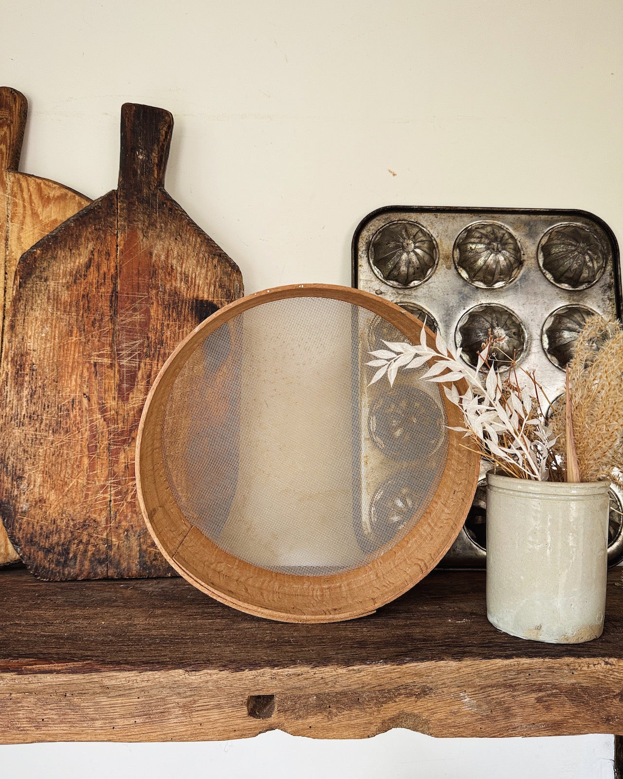 Vintage bentwood sieve