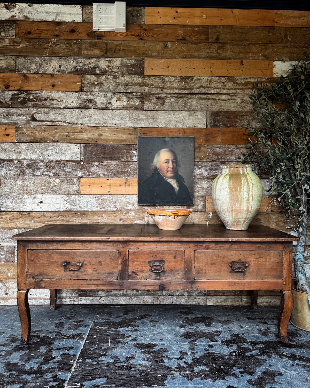 19th Century French walnut prep table