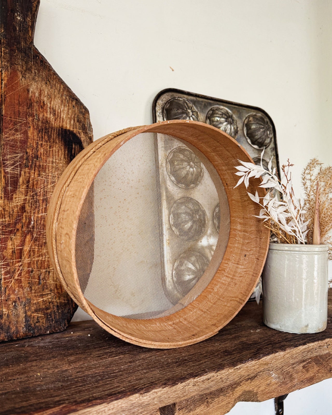 Vintage bentwood sieve