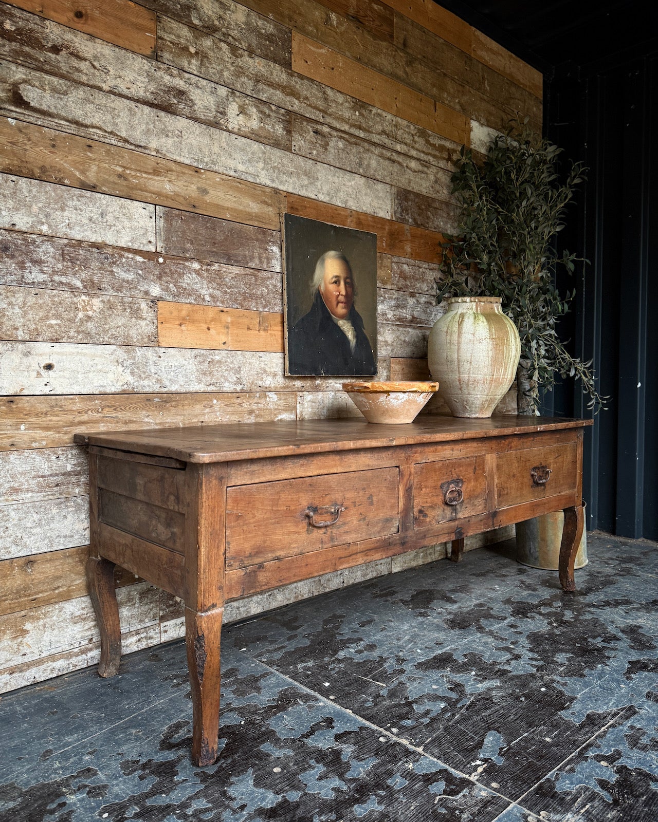 19th Century French walnut prep table