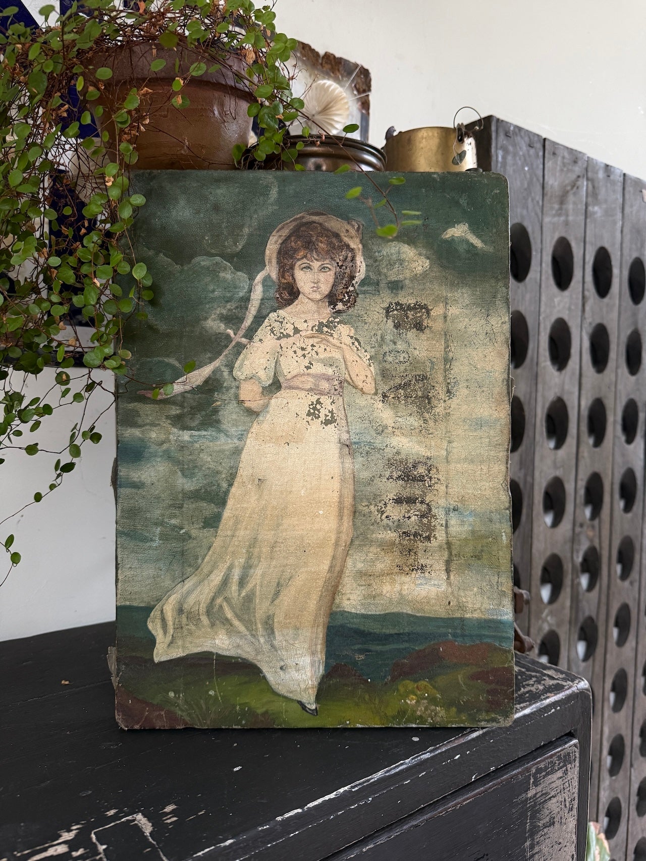 Antique painting - a copy of Miss Pinkie by Thomas Lawrence