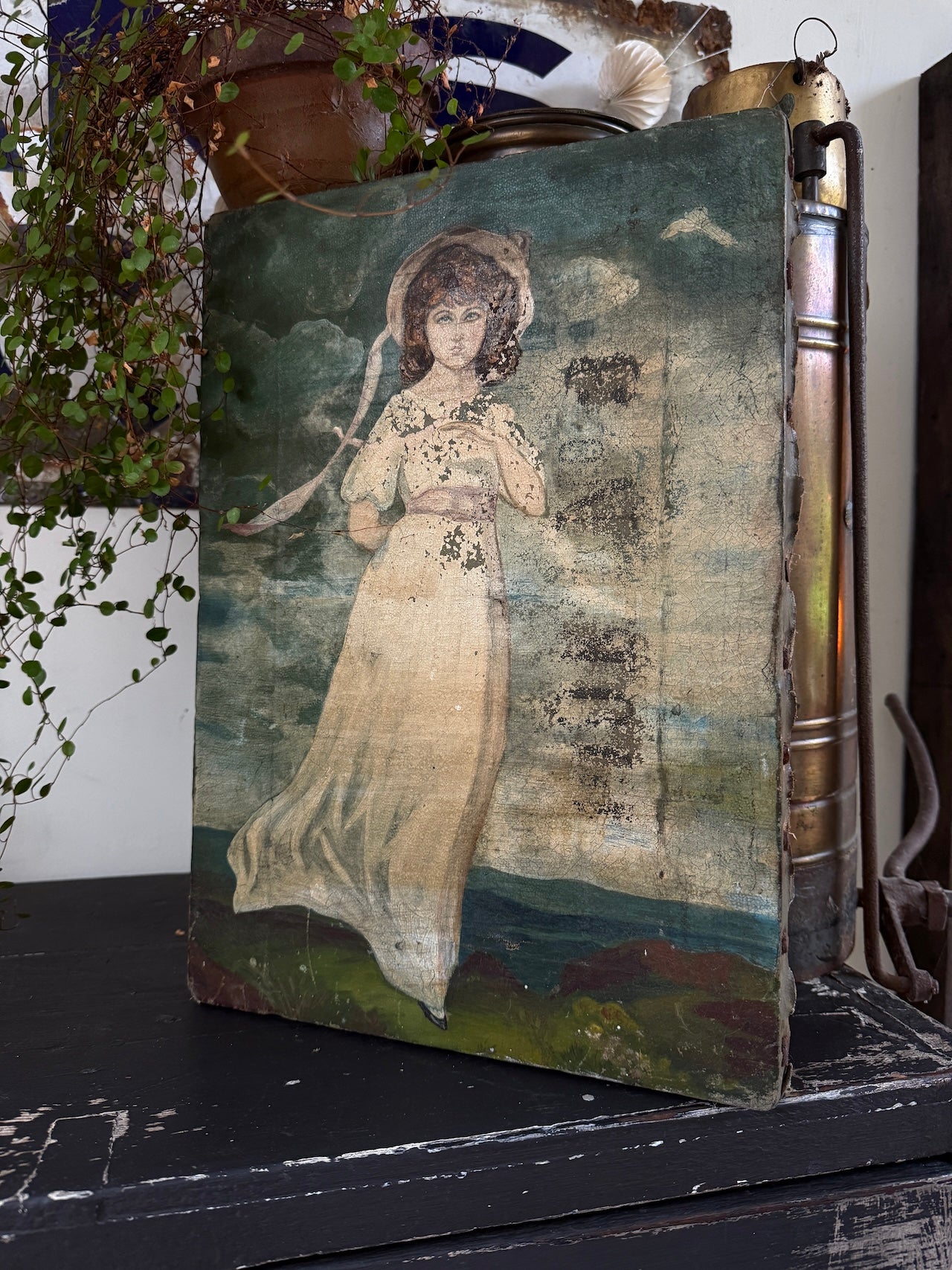 Antique painting - a copy of Miss Pinkie by Thomas Lawrence