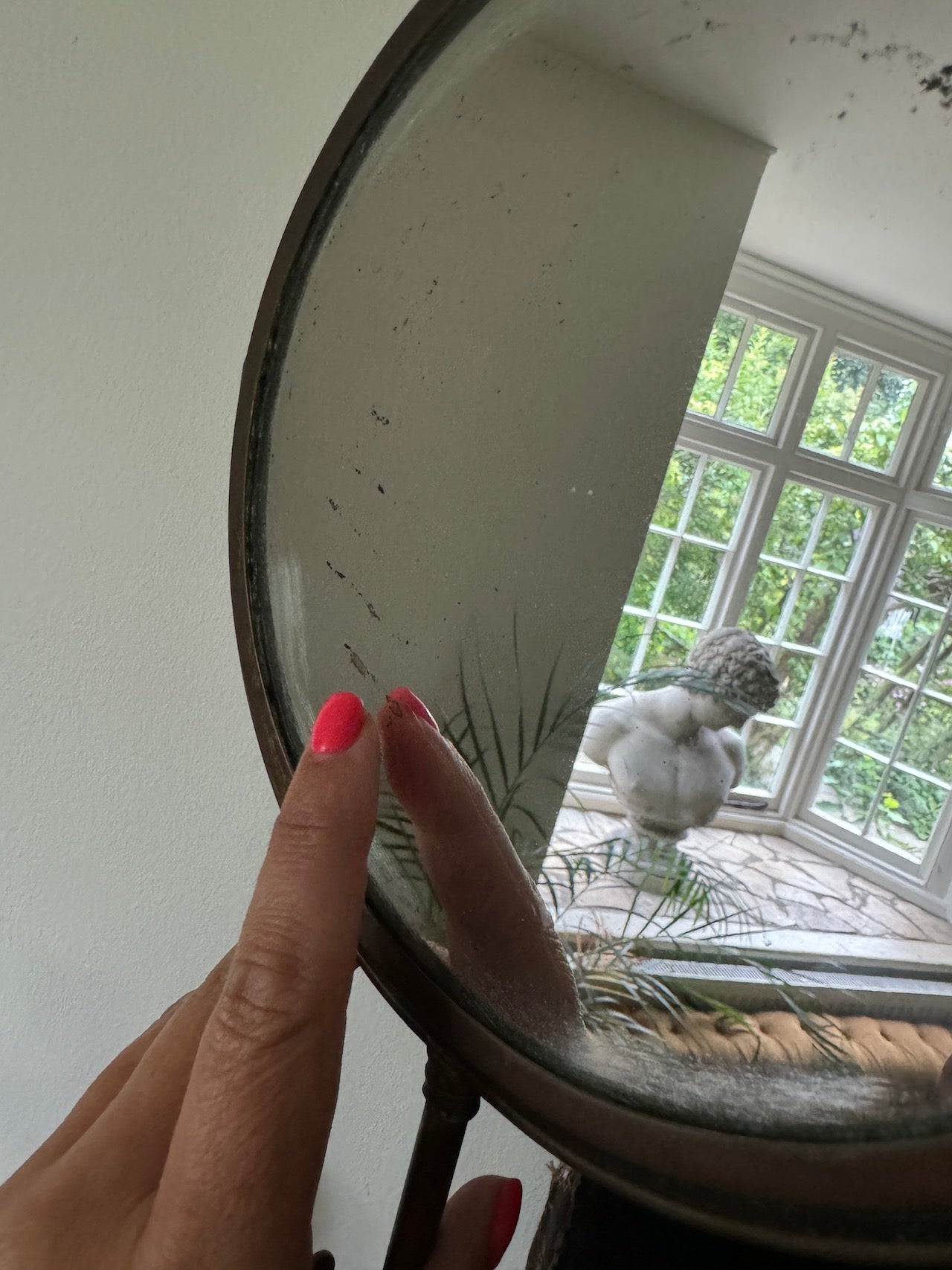 Brass vanity / barbers mirror