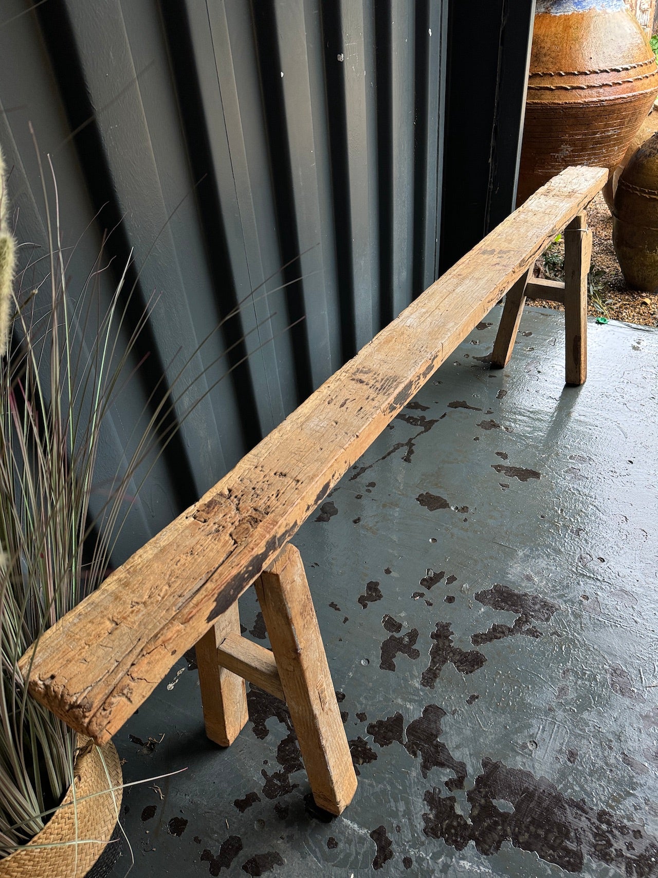 Reclaimed elm benches