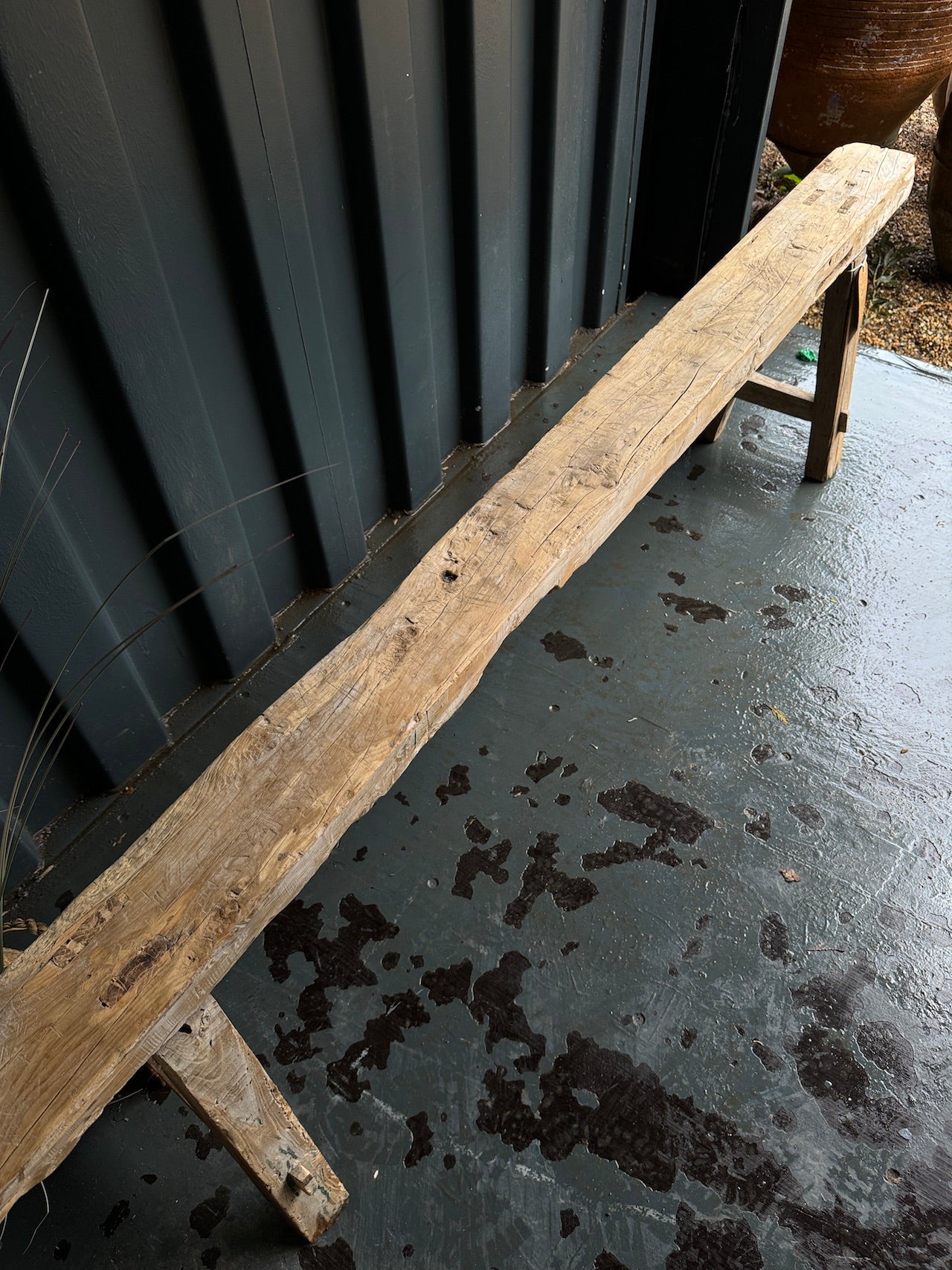 Reclaimed elm benches