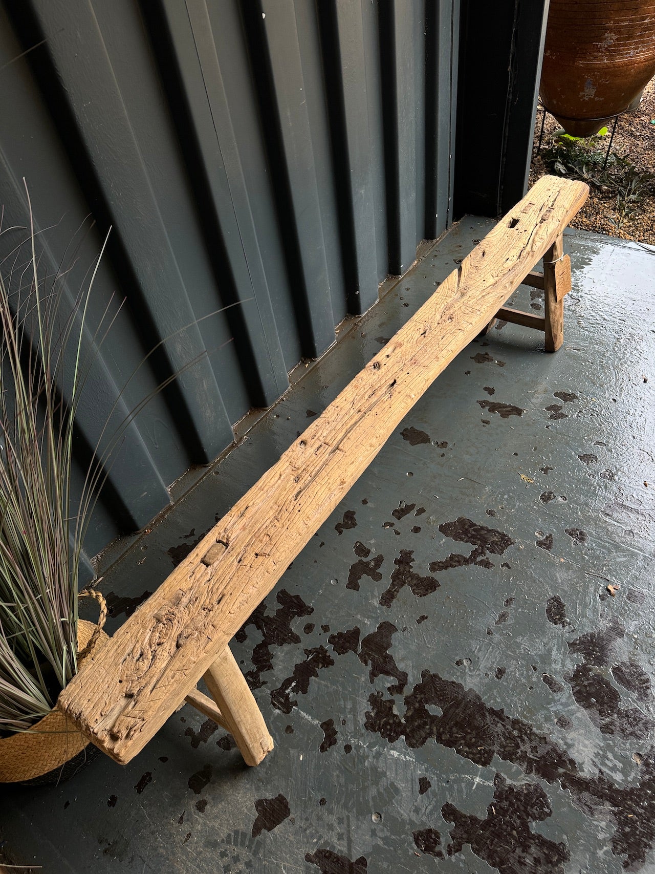 Reclaimed elm benches