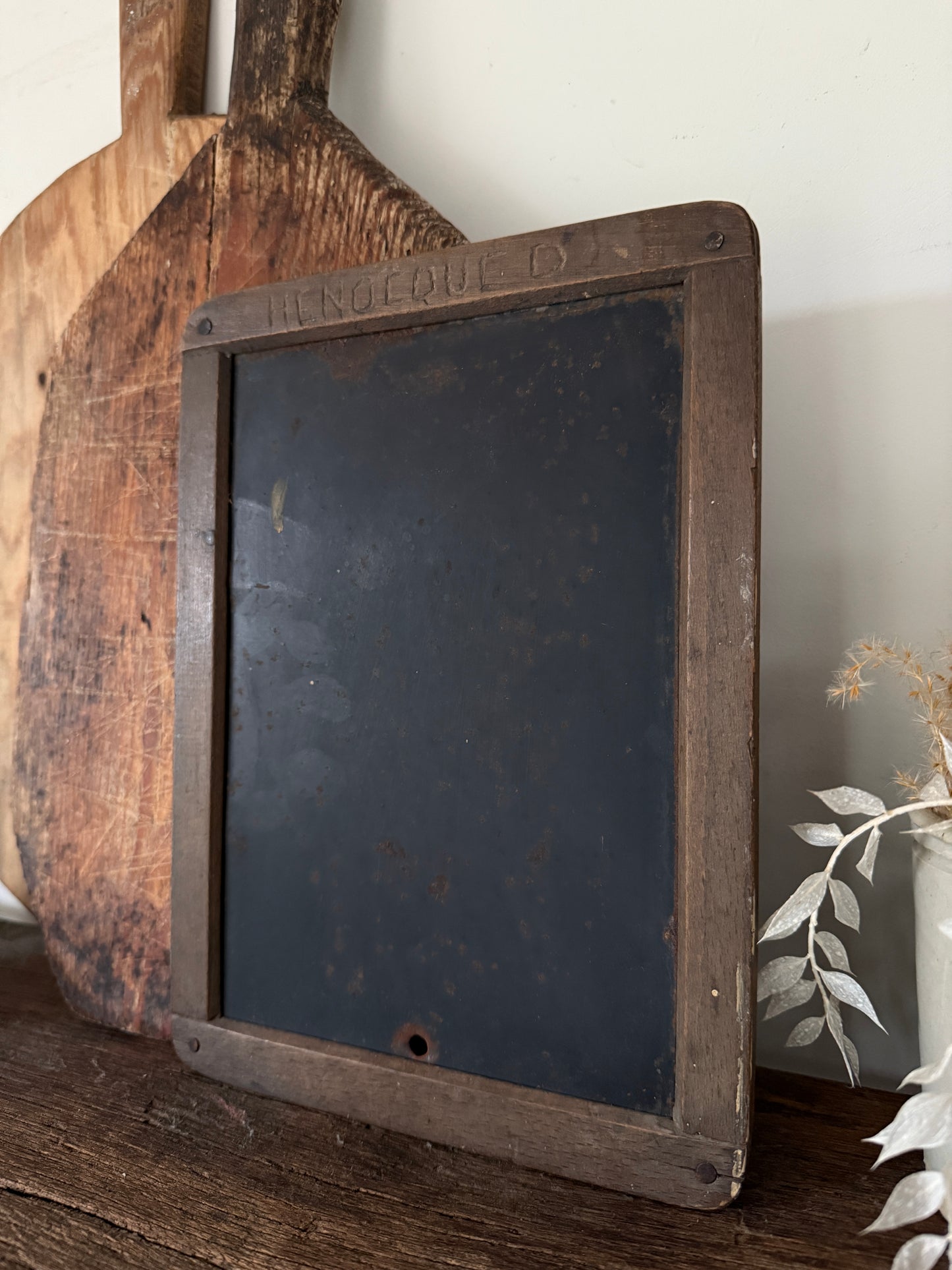 Vintage French school chalkboard