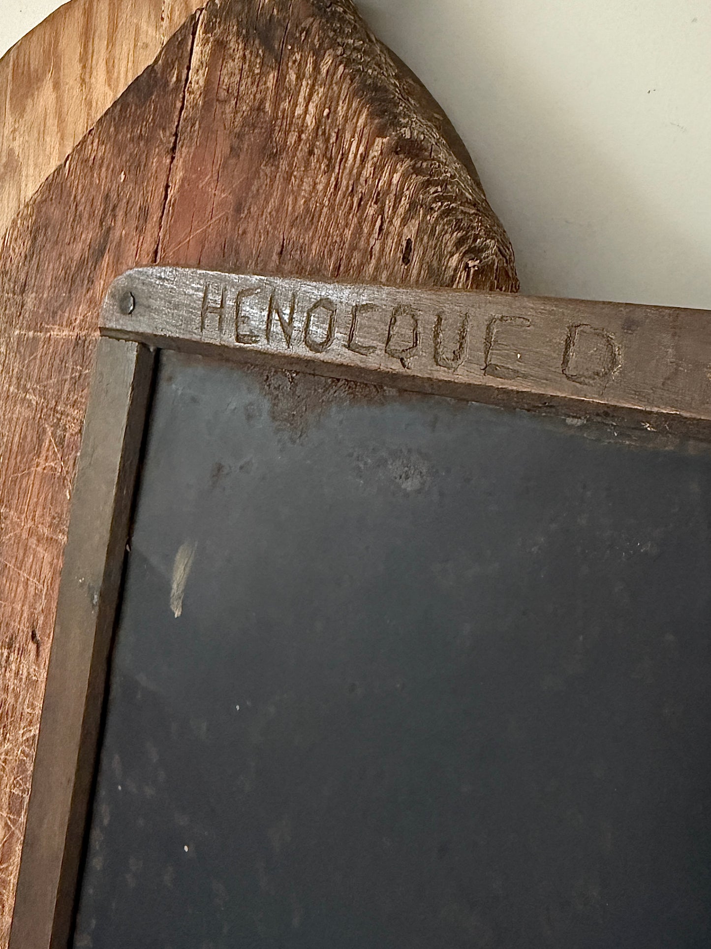 Vintage French school chalkboard