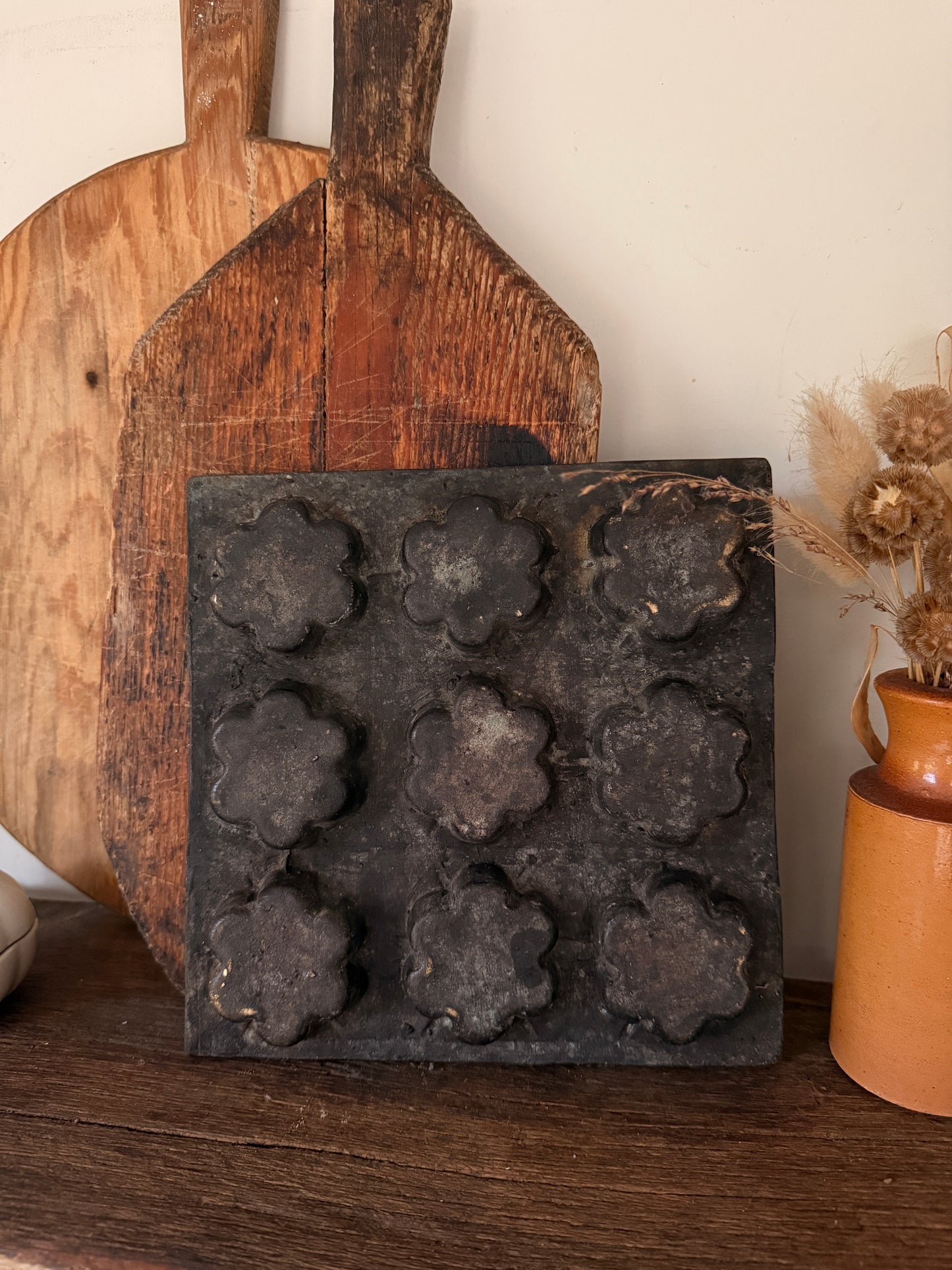 Antique French cast iron cake mould