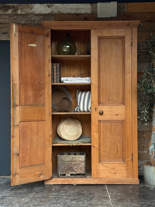 Superb, big old pine housekeepers cupboard - ideal pantry