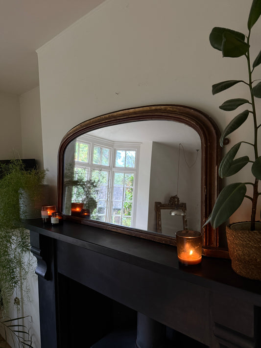 Handsome French overmantle mirror