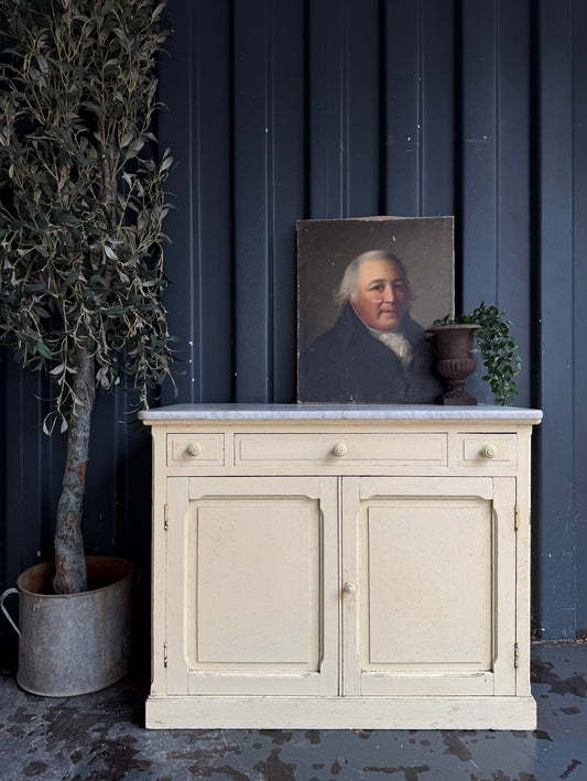 Fabulous French cupboard with marble top