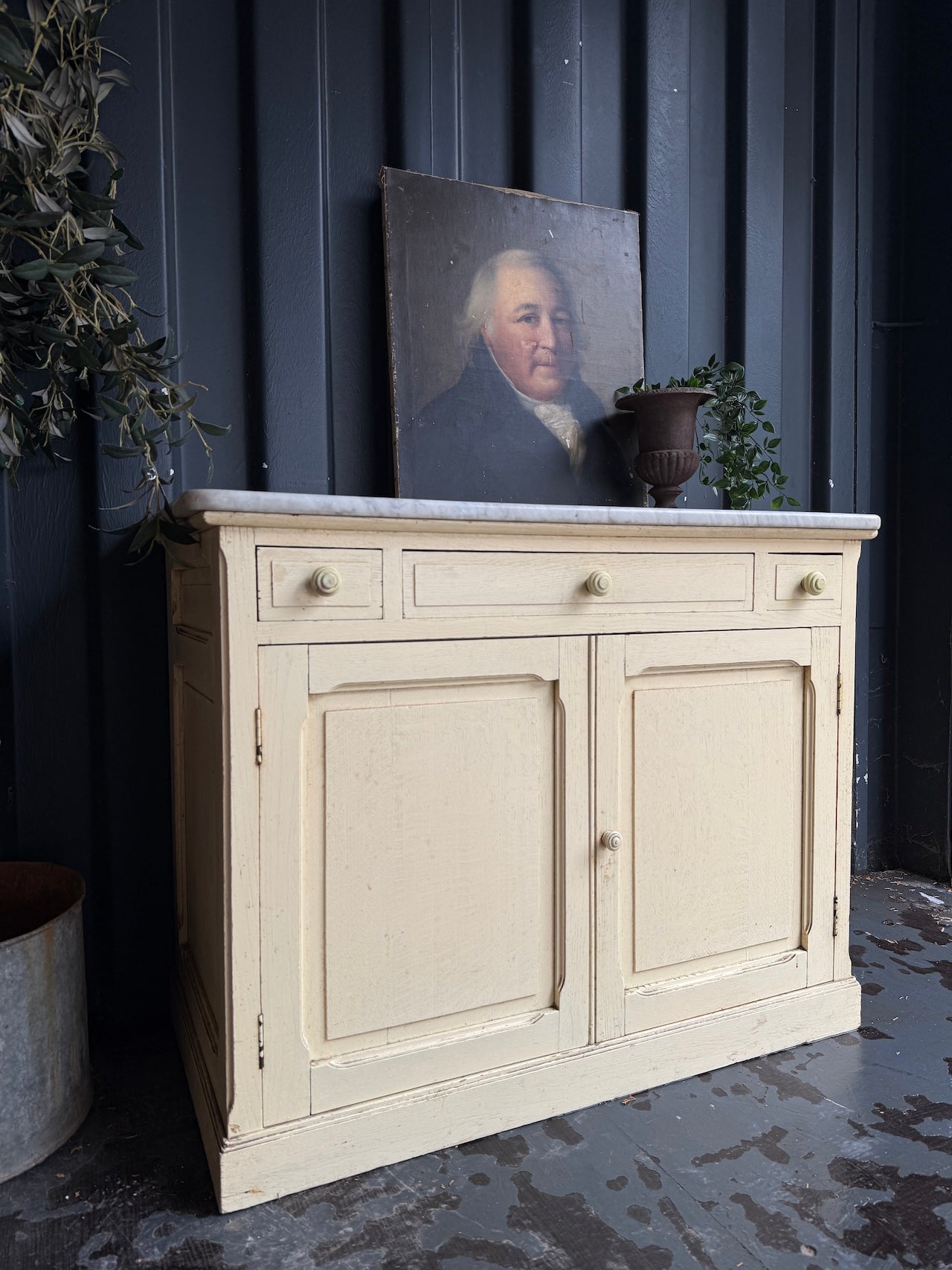 Fabulous French cupboard with marble top
