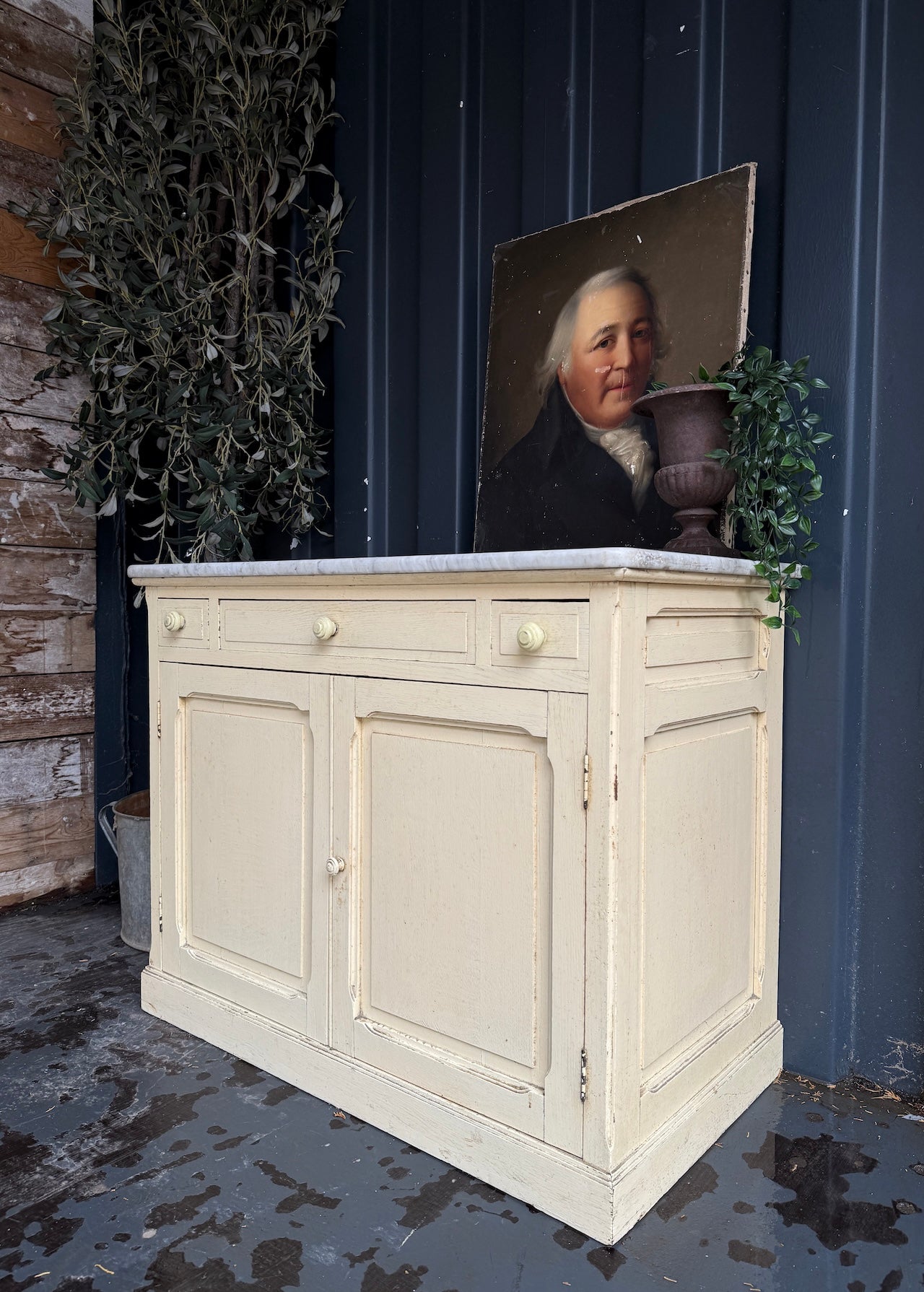 Fabulous French cupboard with marble top