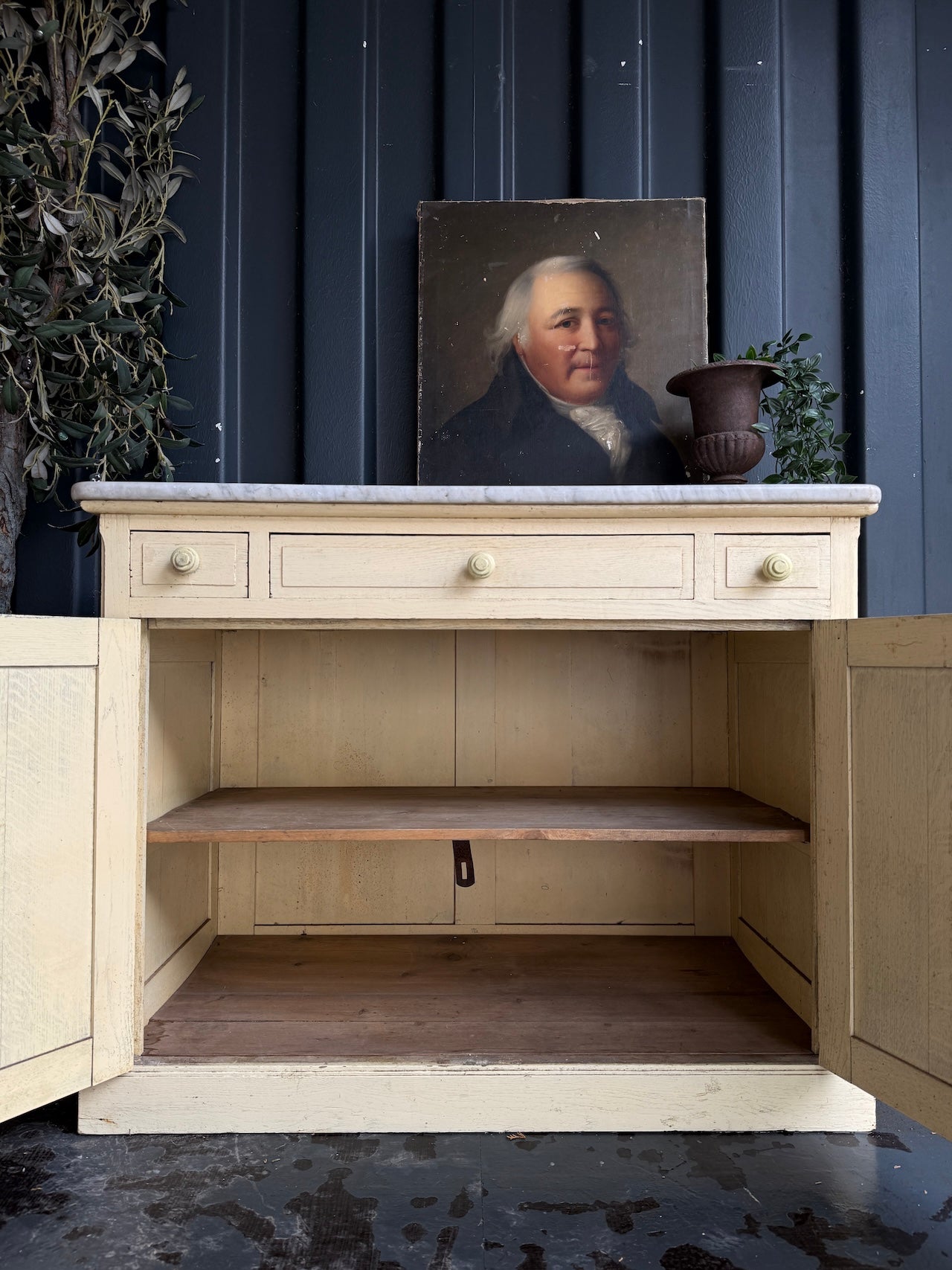 Fabulous French cupboard with marble top