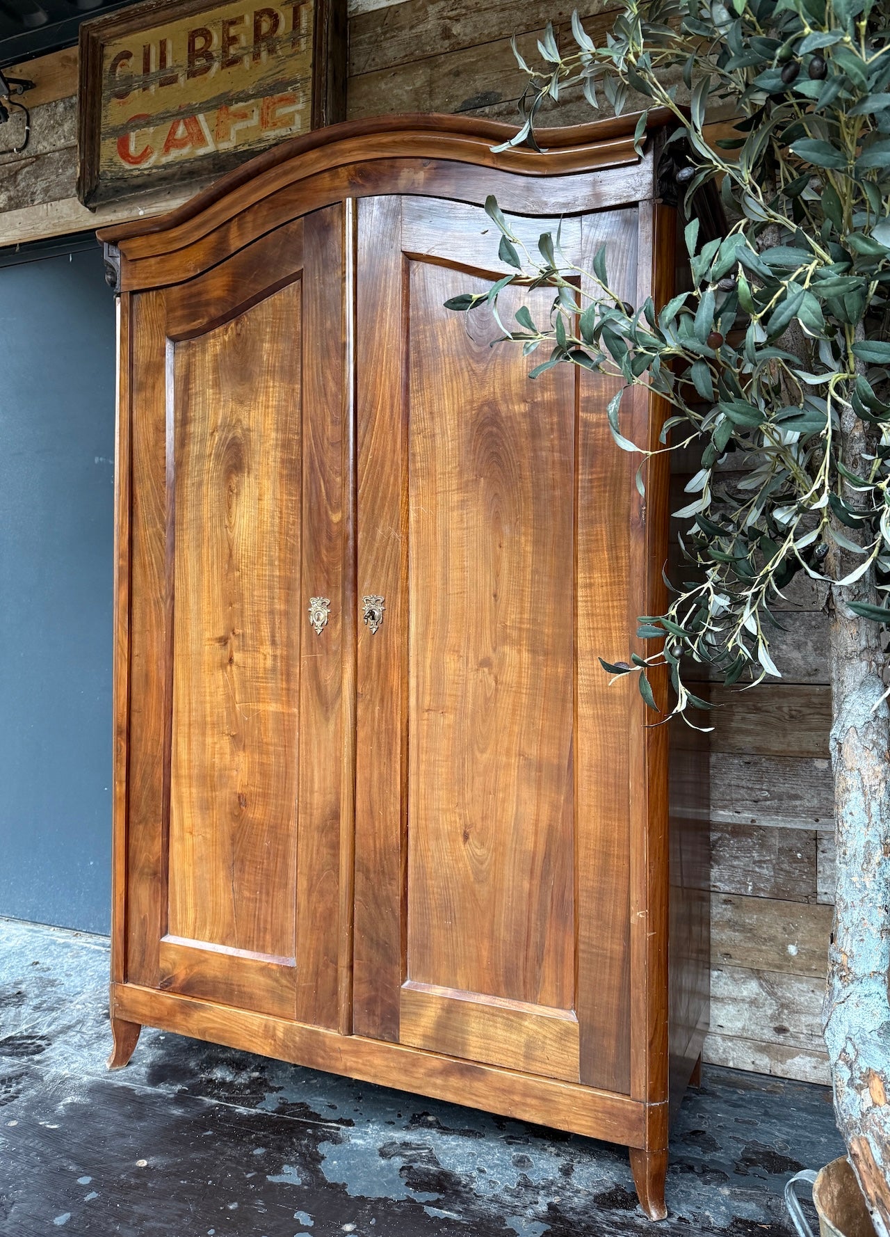 Handsome vintage French wardrobe / armoire