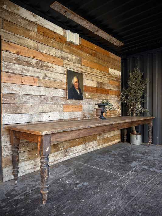 Rustic, reclaimed 3.5 metre table