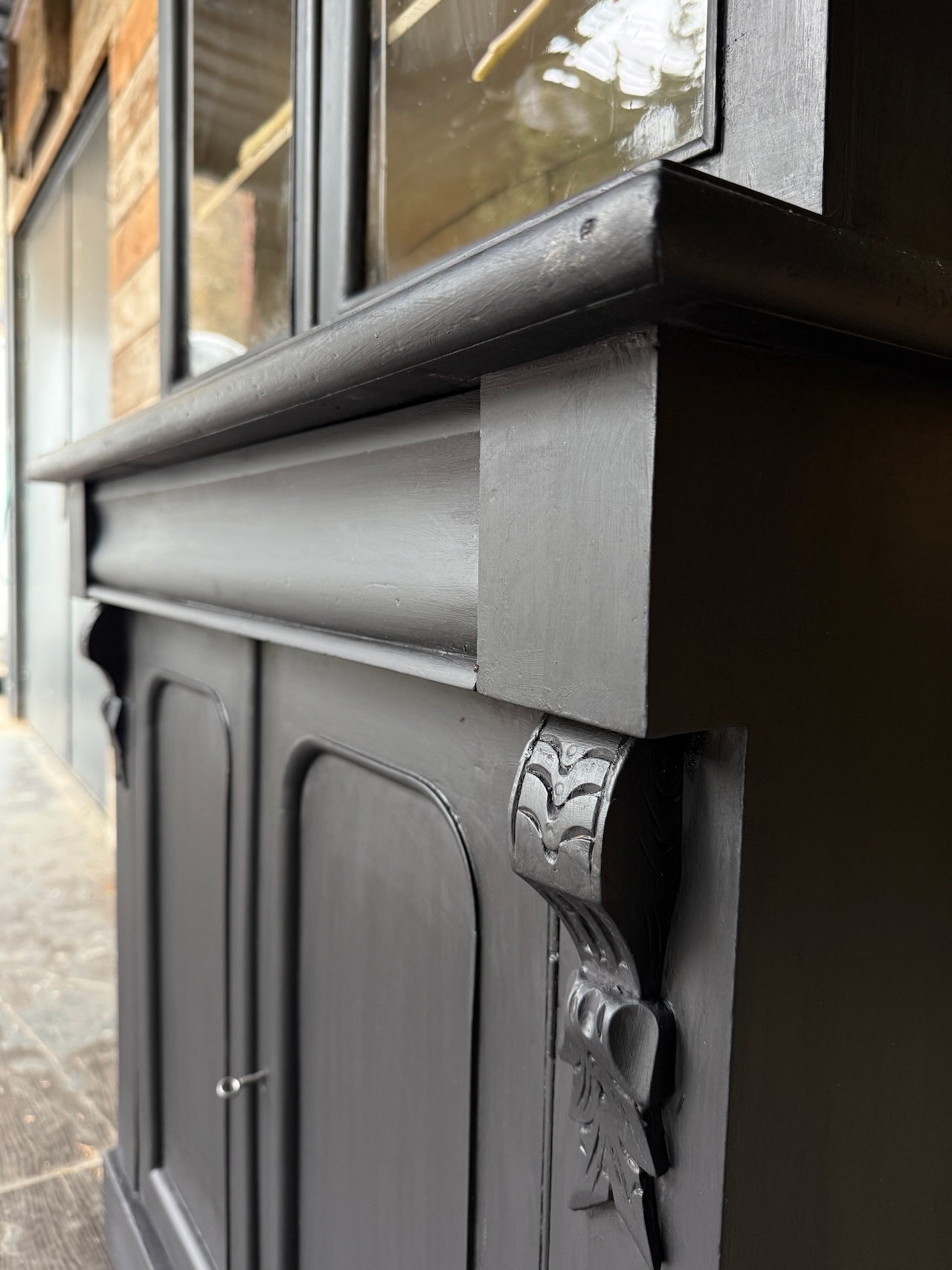 Handsome glazed Victorian dresser
