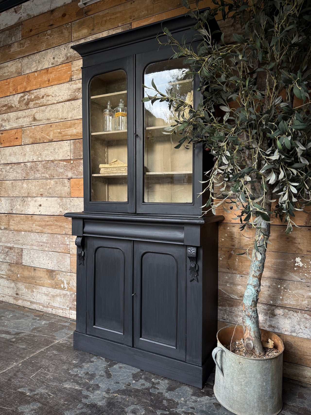 Handsome glazed Victorian dresser