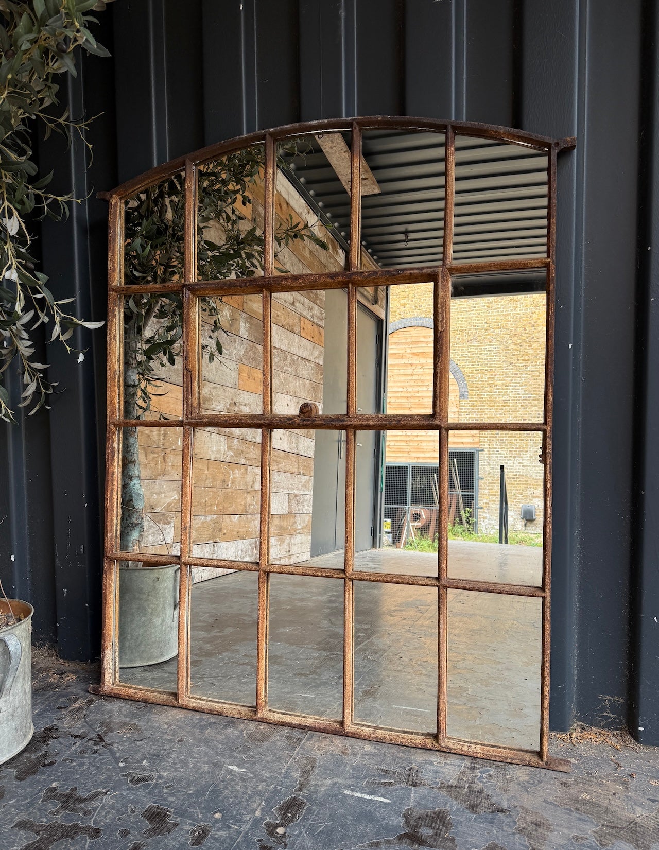 Fabulous industrial crittall mirrored window frame