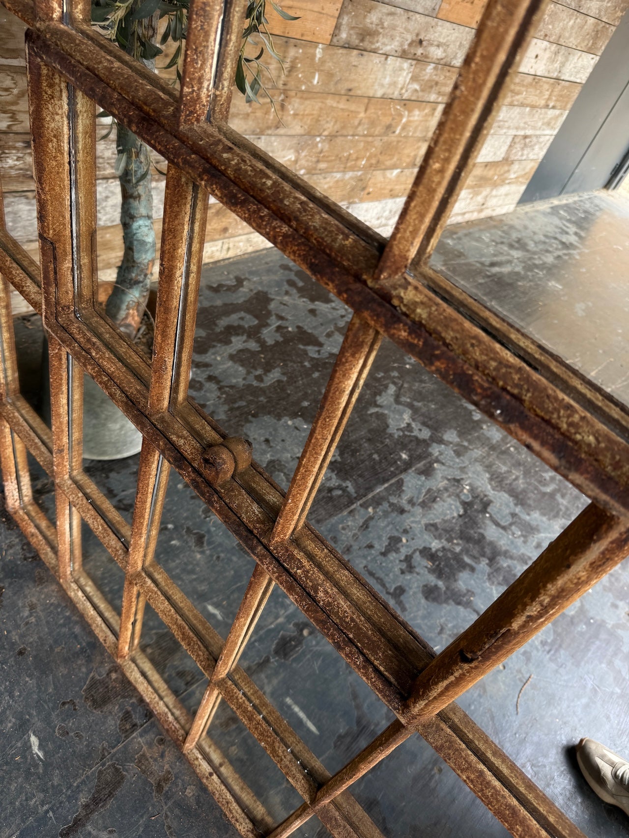 Fabulous industrial crittall mirrored window frame
