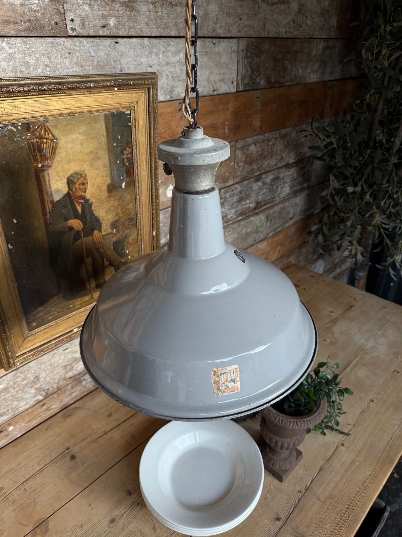 Vintage Benjamin factory lamp