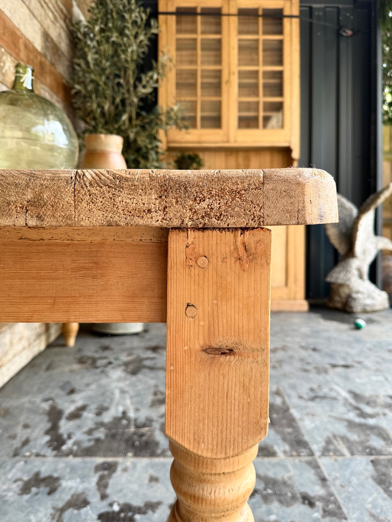 Antique pine farmhouse table