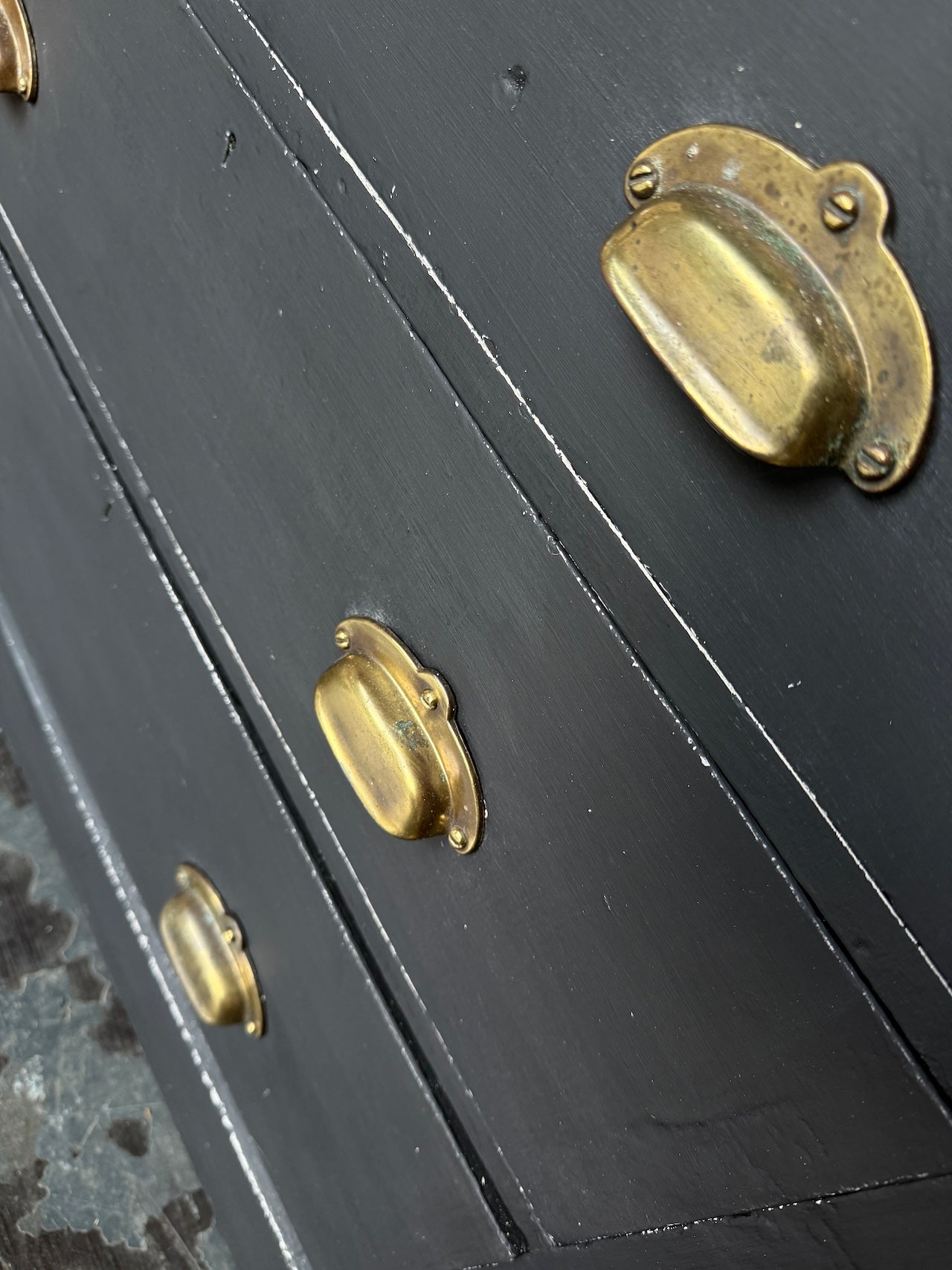 Sweet little antique housekeepers cupboard / linen press