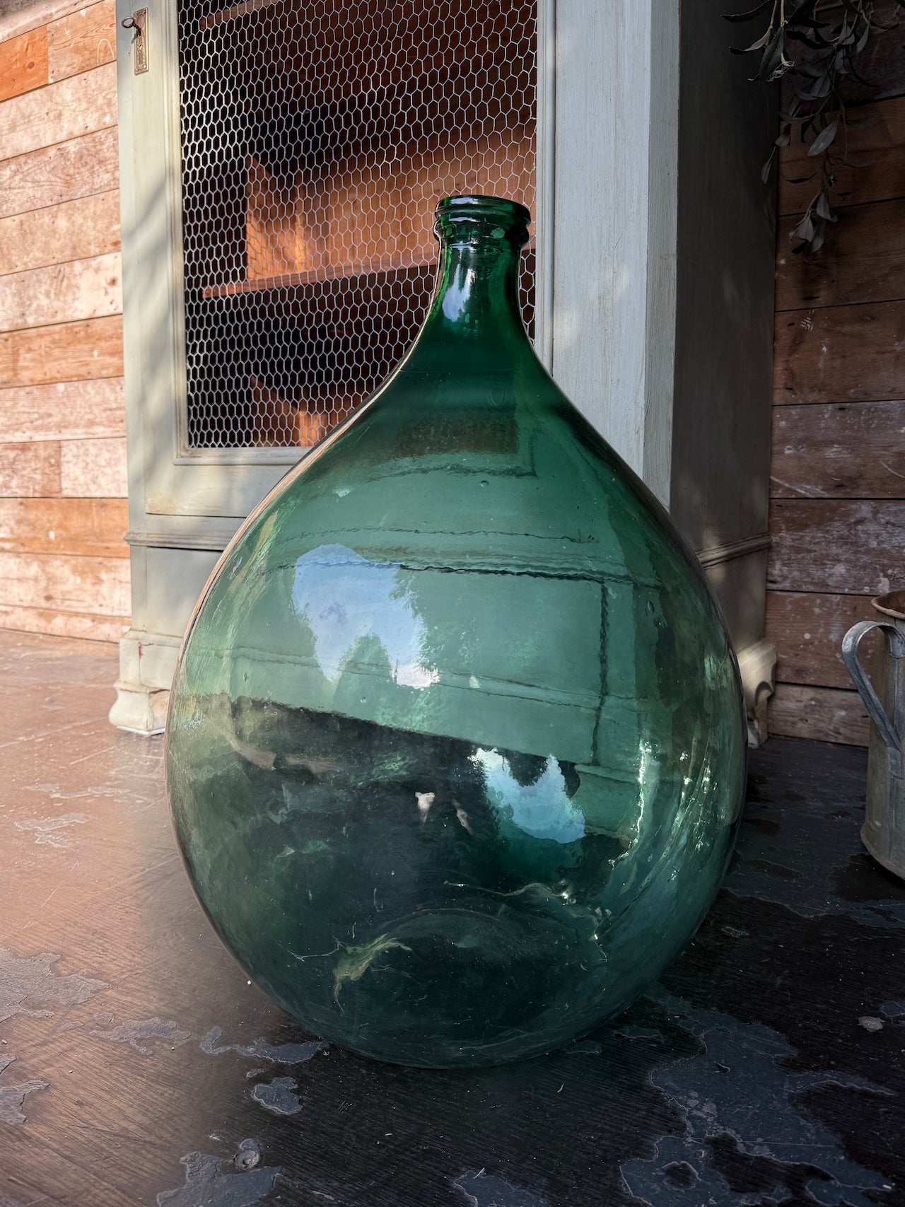 Gorgeous big vintage French demi john bottle