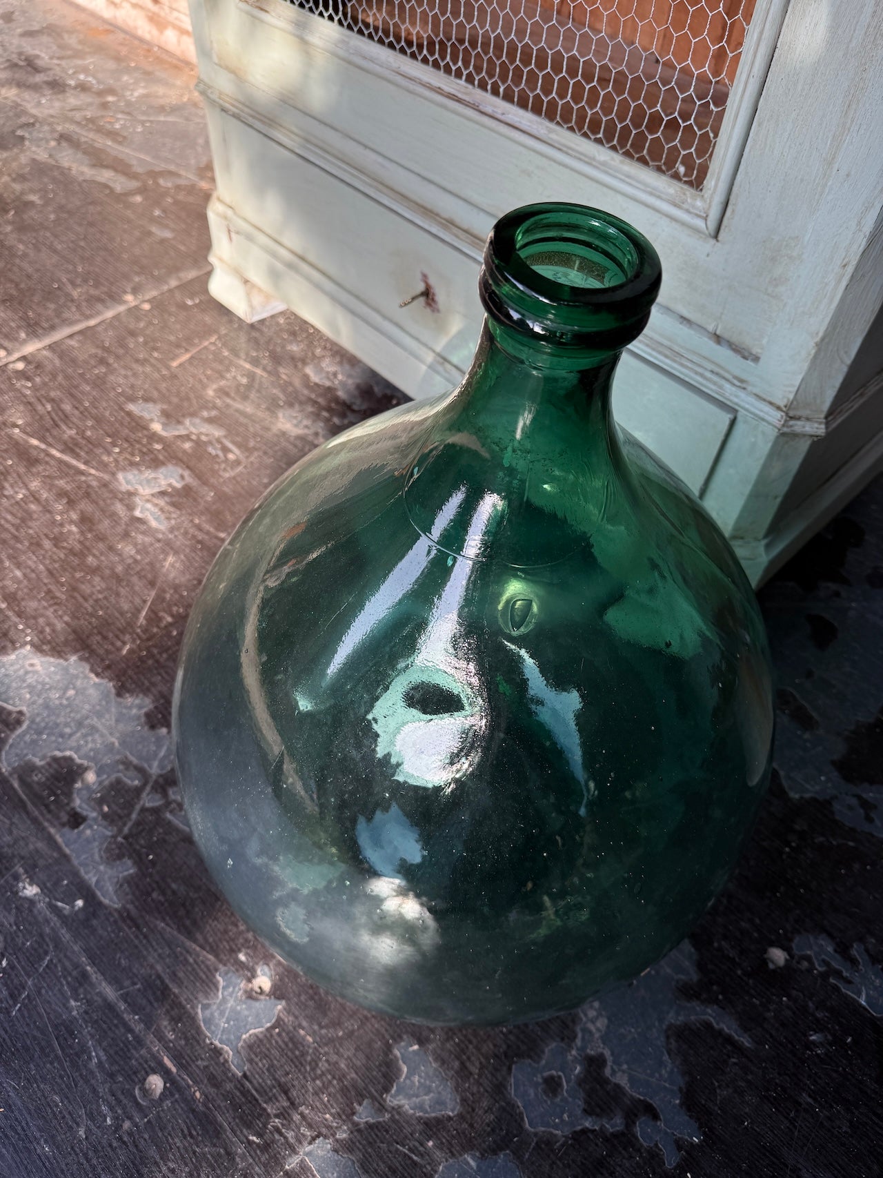 Gorgeous big vintage French demi john bottle