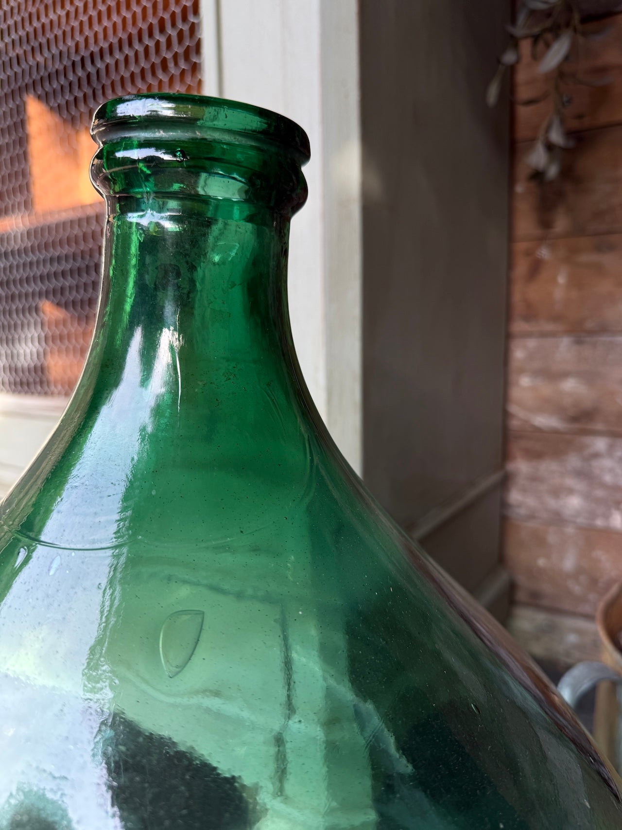 Gorgeous big vintage French demi john bottle