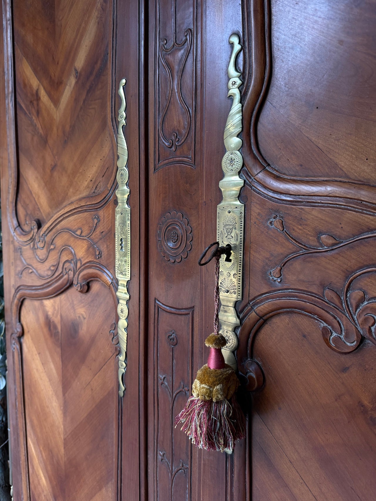 Stunning, imposing Antique French cherrywood armoire