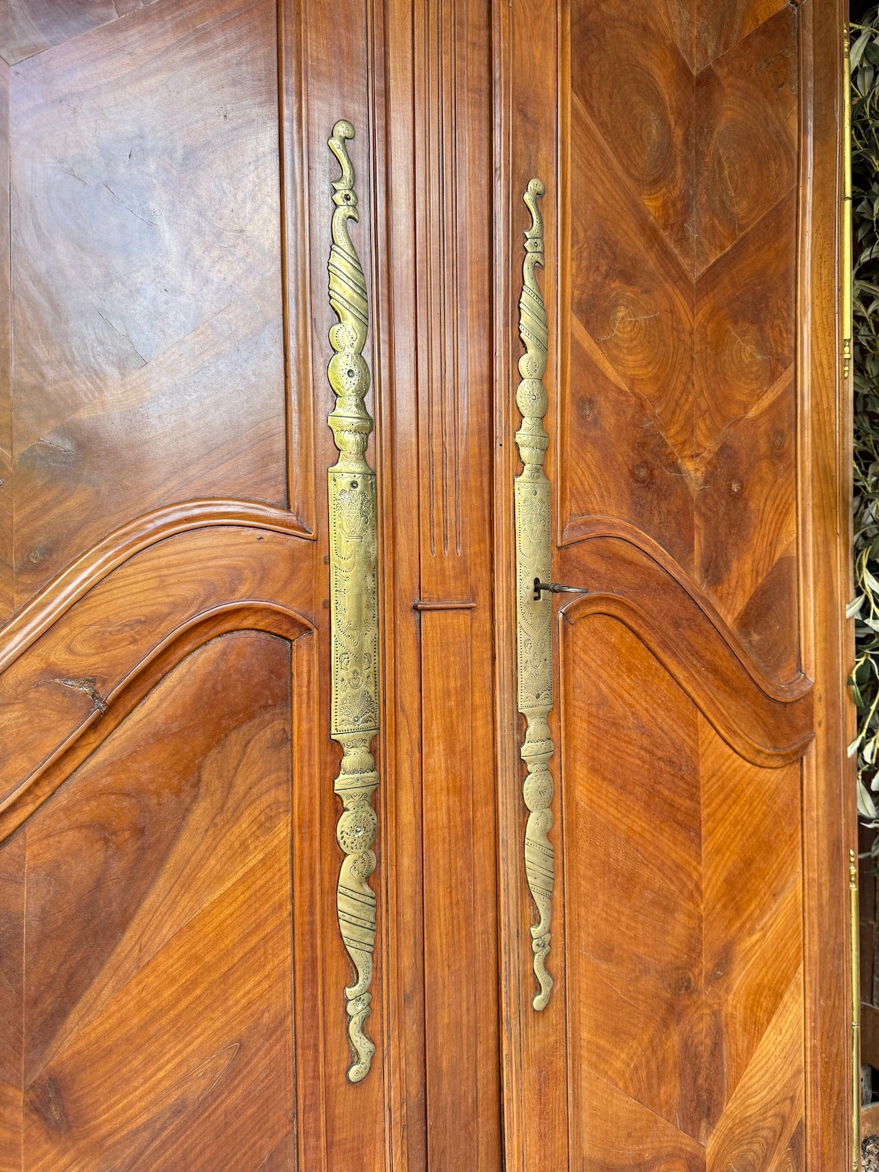Imposing Antique French cherrywood armoire