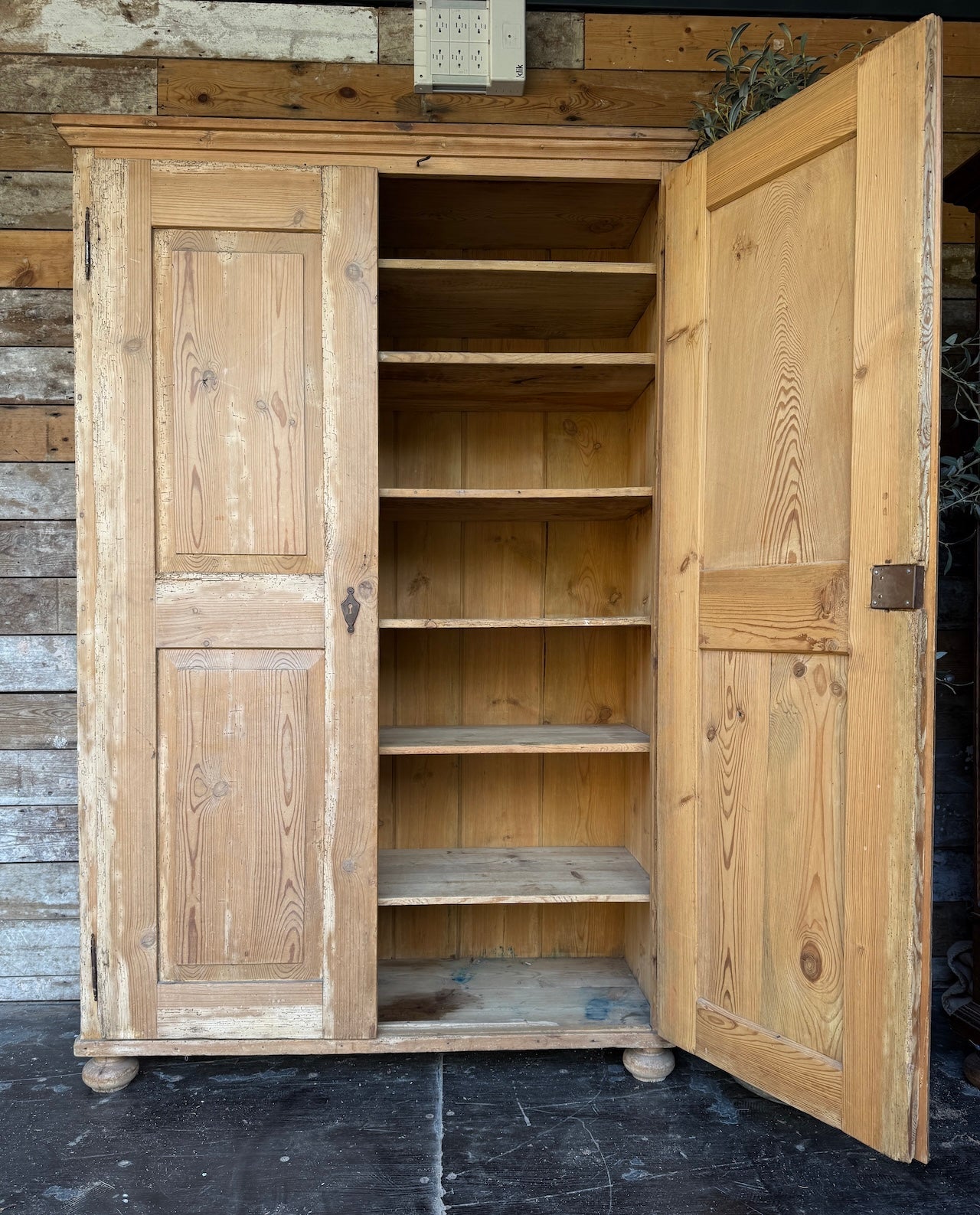 Belgian pine housekeepers cupboard